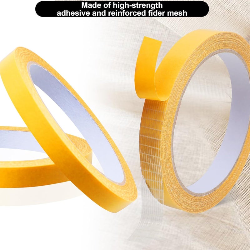 Engorgio Double Sided Adhesive Fabric Tape Heavy Duty，for Hem, Cloth, Fashion Dress，Curtains, High Adhesive Sticky but Removable and Residue Free. 0.31 in x 33FT x 2Rolls - Image 3